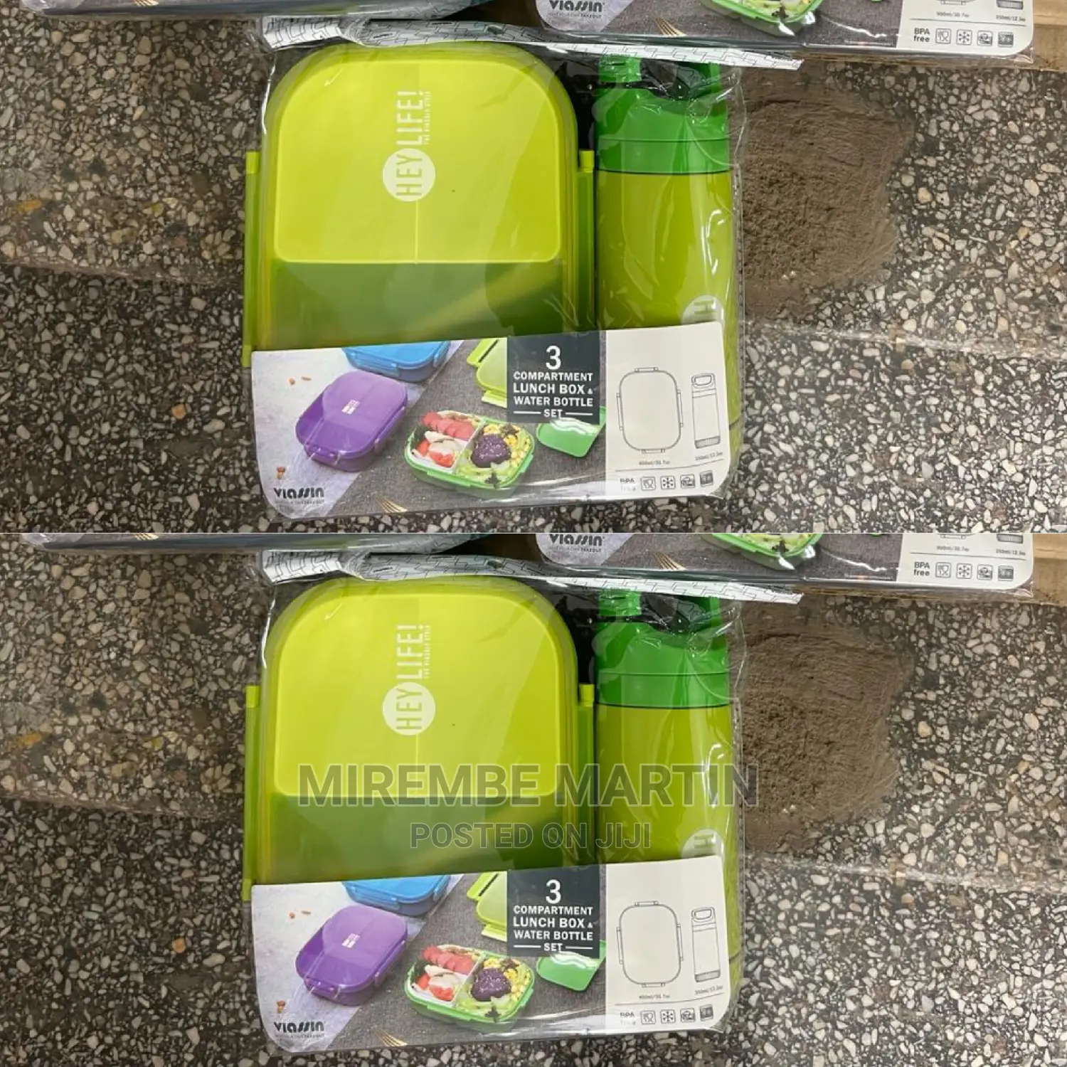 Plastic Lunch Box With Bottle