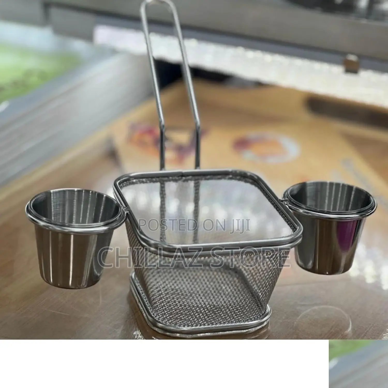 1pc Steel Frying Basket.