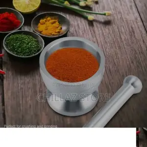 Stainless Steel Mortar and Pestle.