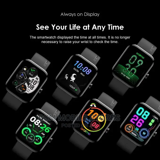 Oraimo Watch ES 1.78'AMOLED Screen BT Call IP68 Waterproof