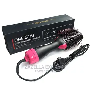 Adjusting Hair Dryer And Salon Hot Air Paddle Modeling Brush