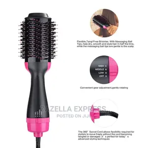 Adjusting Hair Dryer And Salon Hot Air Paddle Modeling Brush