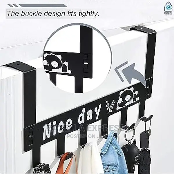 Towel Rack With 6 Sturdy Hooks