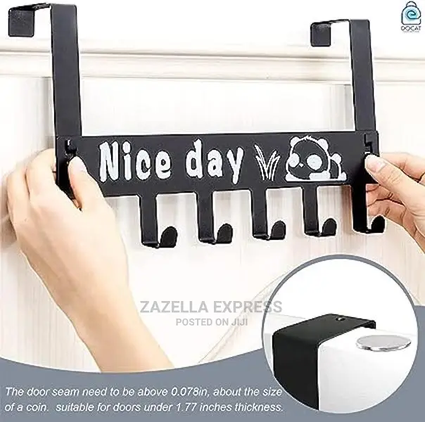 Towel Rack With 6 Sturdy Hooks