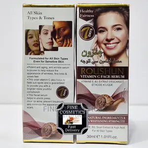 Roushun 7days Vitamin C Face Serum With Snail Oil+Kojic Acid