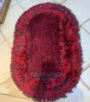 Red in Color Round Door Mat