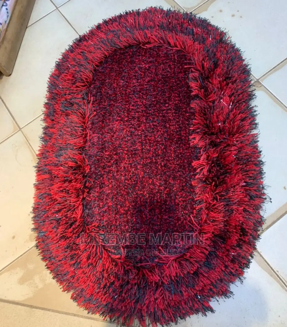 Red in Color Round Door Mat