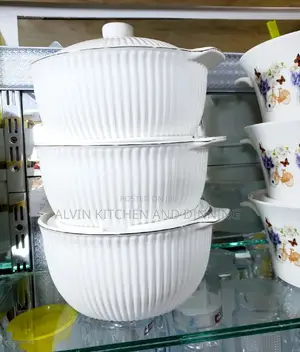 Serving Dishes With Spoons a Set of 3pcs