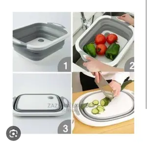 3 in 1 Foldable Cutting Board Washing Bowl and Draining Bask