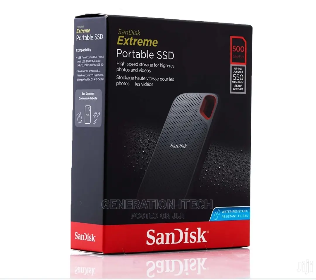 Sandisk 500GB Extreme Portable SSD - Up To 1050mb/S