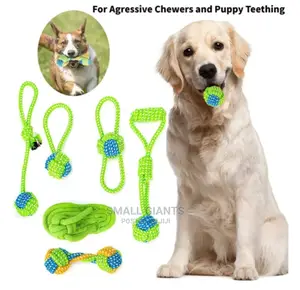 Dog Toy Cotton Rope Knot Chew Ball Grinding Teeth