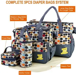 Complete 5pcs Mummy Diaper Bag