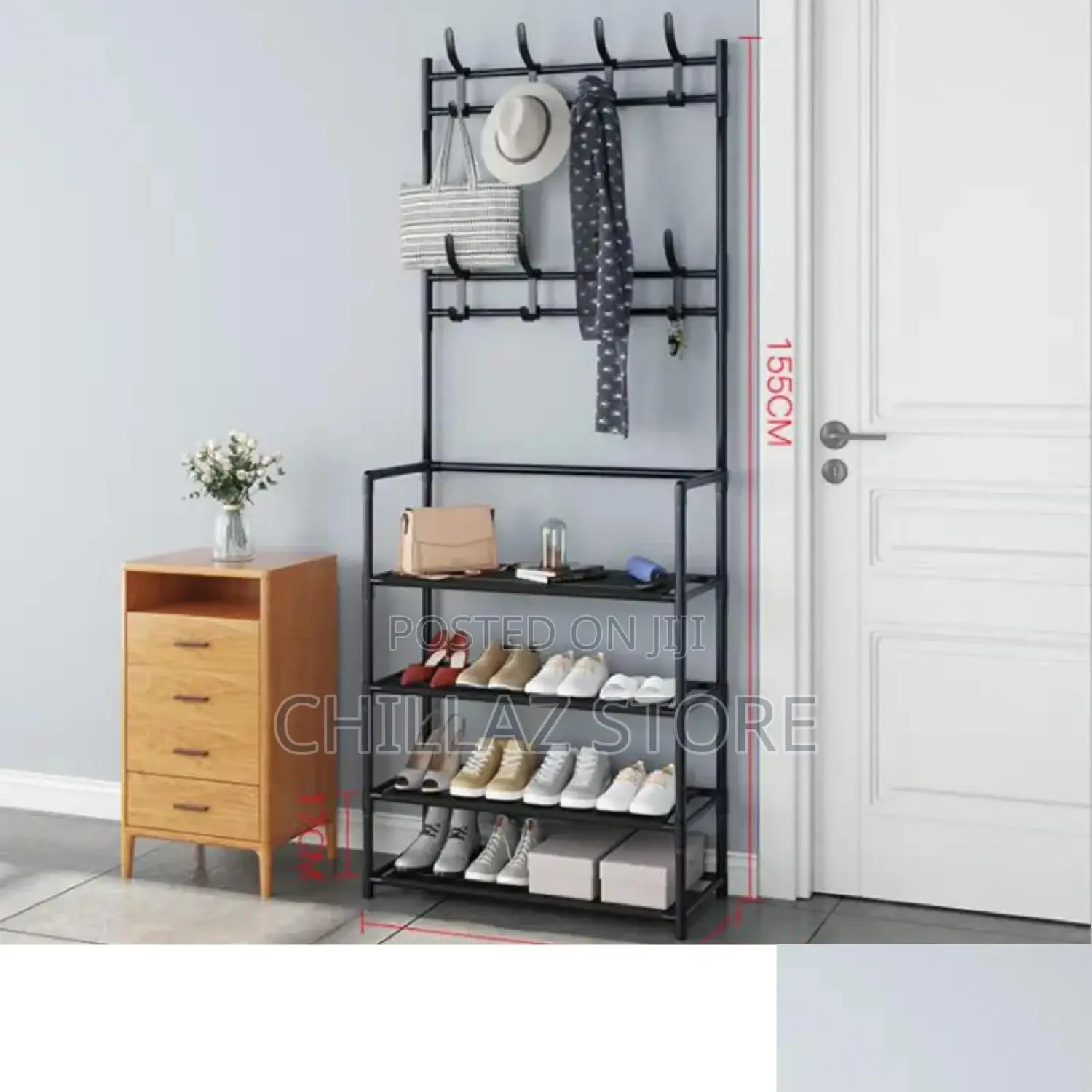Hat and Shoe Rack.