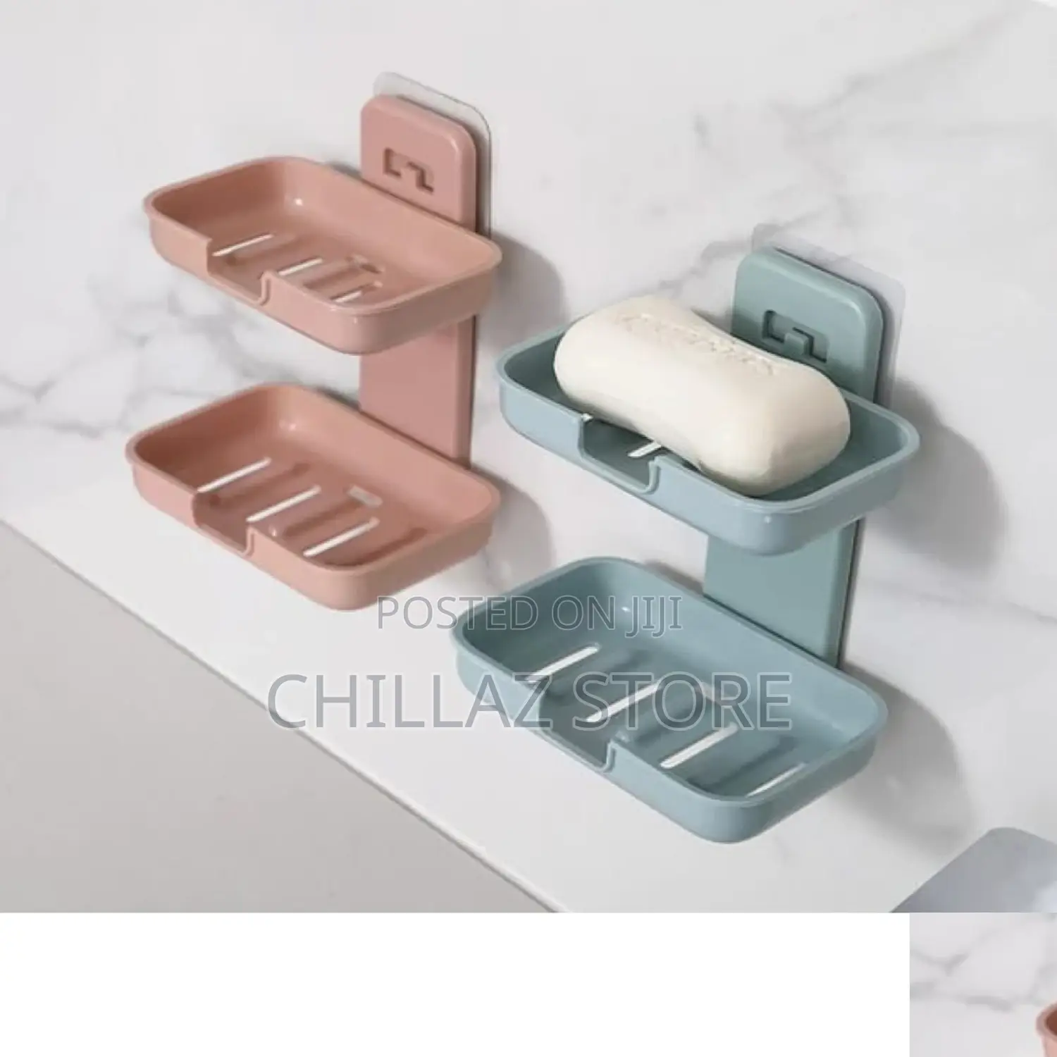 Double Layer Wall Mounted Soap Dish Holder.