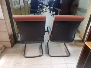 Brown Visitor's Chair, 2 Pieces