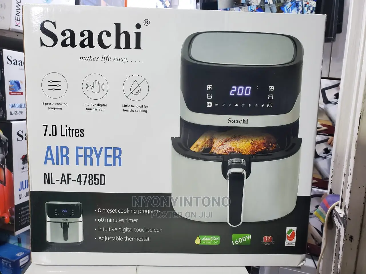 7liters Saachi Digital Air Fryer. Has Touch Control Pad