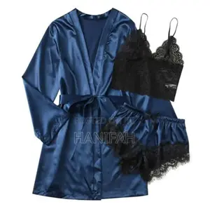 3pcs Women's Satin Sleep Wear