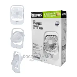 Geepas 8" Rechargeable Fan With Led Light_g721162
