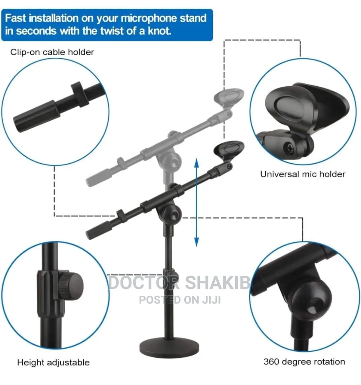 Universal Desk Microphone Stand