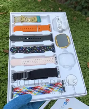 Smart Watch Full Screen With 7 Replace Straps- Multicolour