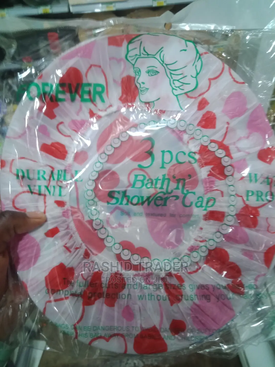3 Pieces Water Proof Shower Cap