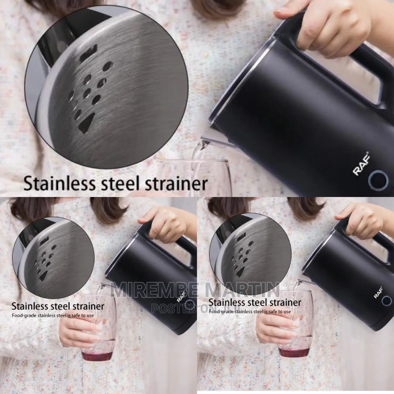 Black in Color Raf Electric Kettle