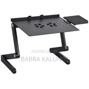 Foldable Laptop Table Stand Adjustable With Mousepad Fan