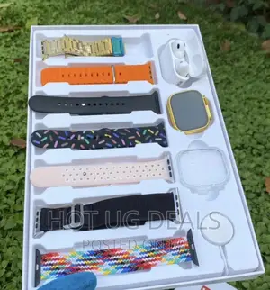 Smart Watch Full Screen With 7 Replace Straps- Multicolour