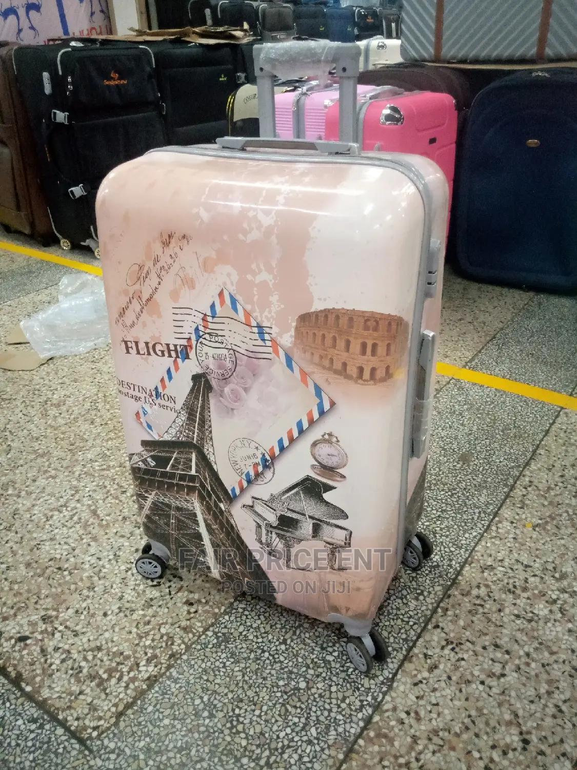 Adventure Plastic Suitcase.Medium( Brown)