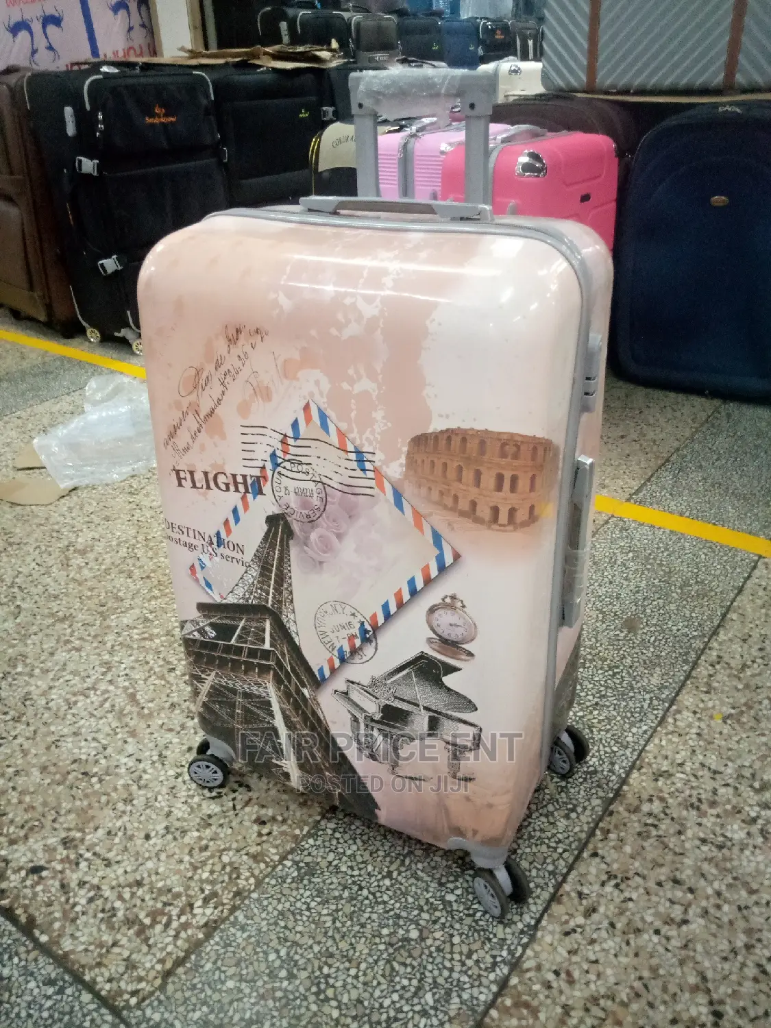 Adventure Plastic Suitcase.Medium( Brown)