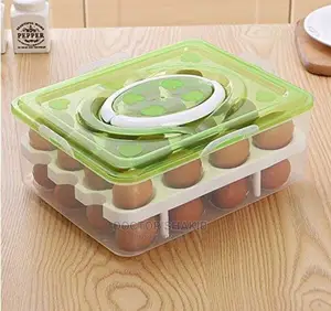 Double Layer 32 Grid Egg Storage Box