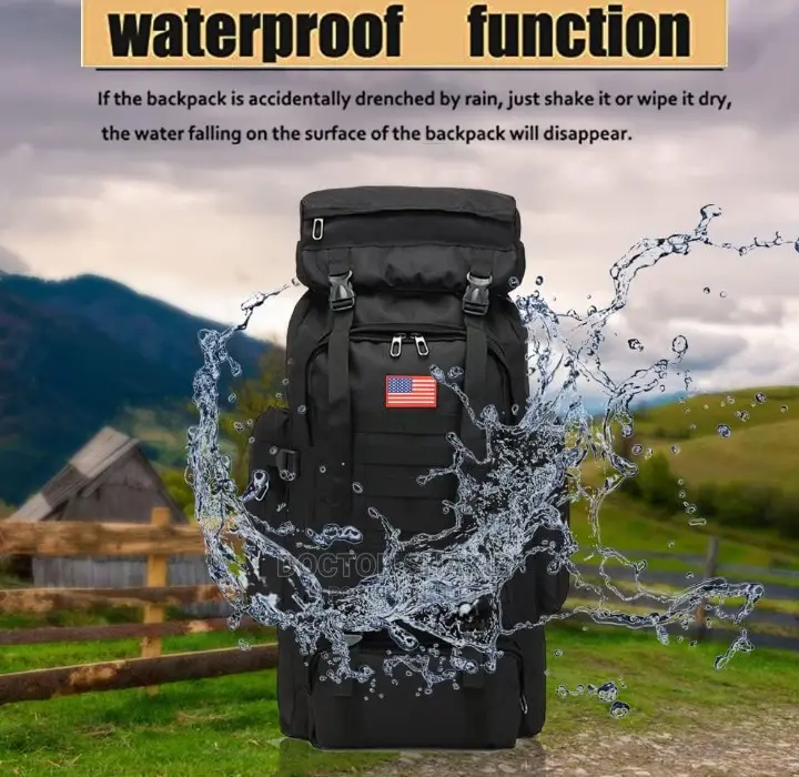 70L Large Capacity Travel/ Camping Bag-black