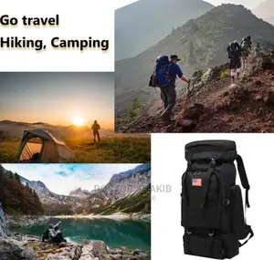 70L Large Capacity Travel/ Camping Bag-black