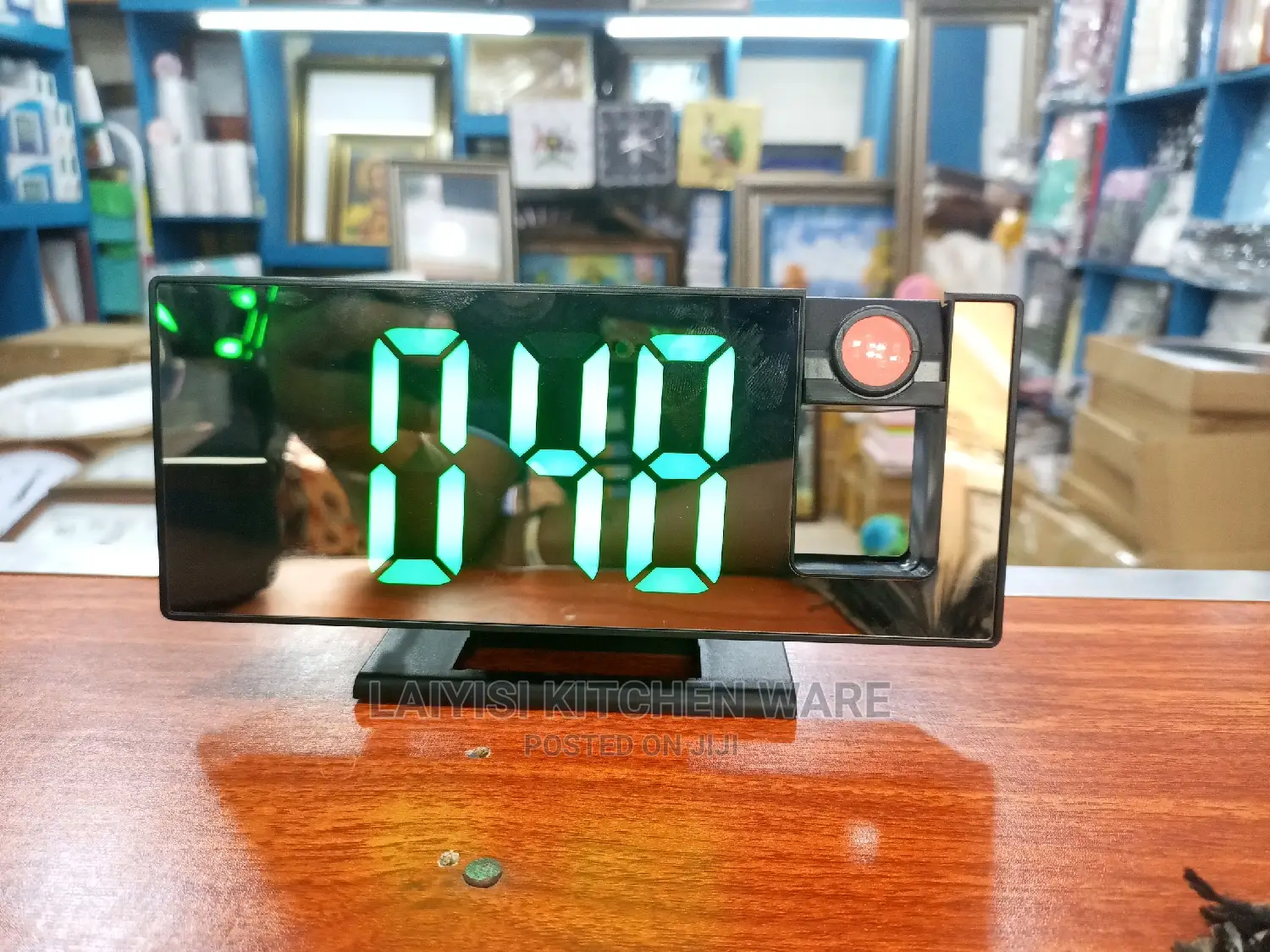 Electric Digital Wall Clock With a Time Projector