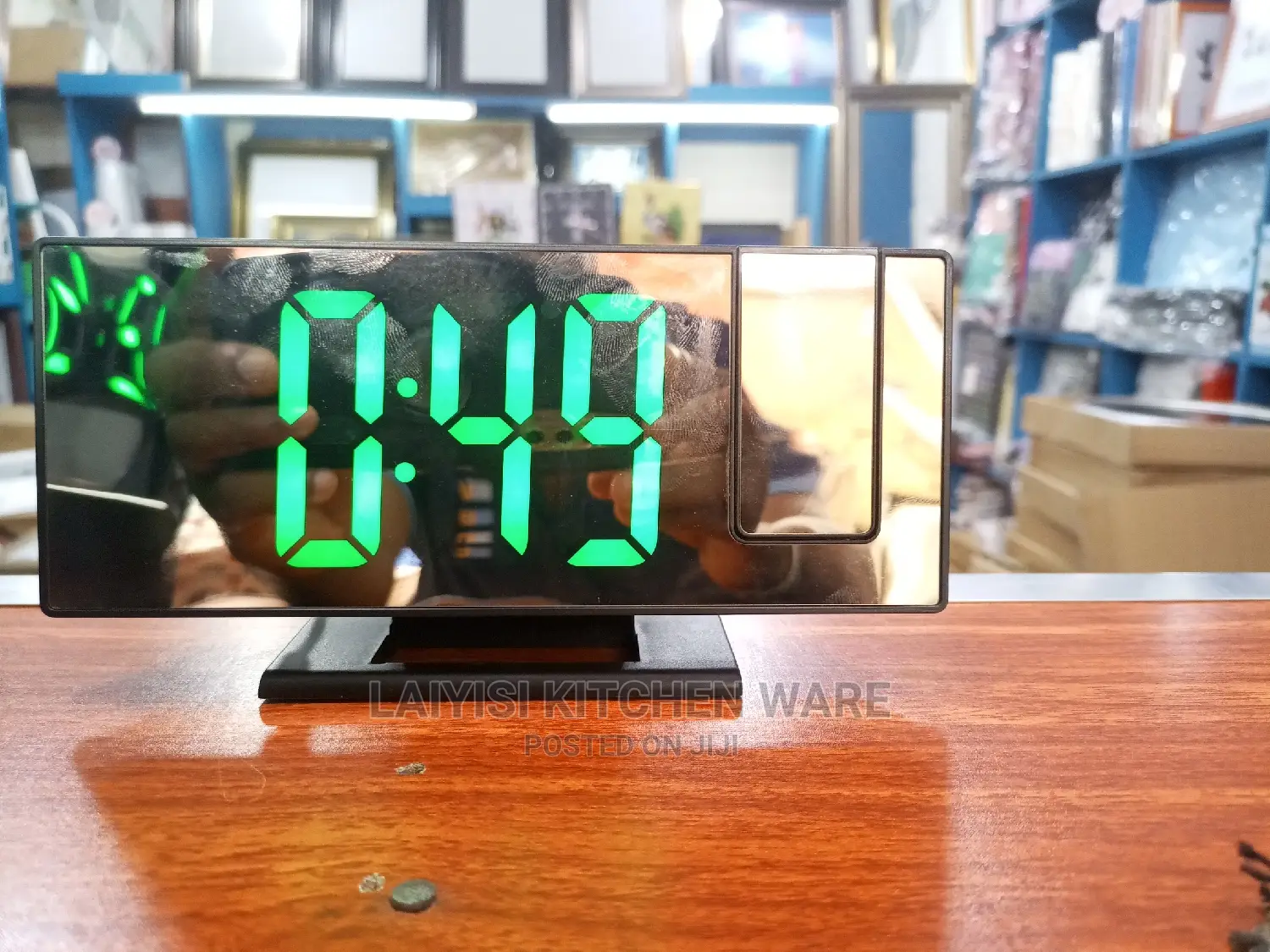 Electric Digital Wall Clock With a Time Projector