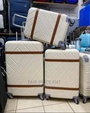 Classy Vip Executive Plastic Suitcase.Medium.( Cream)