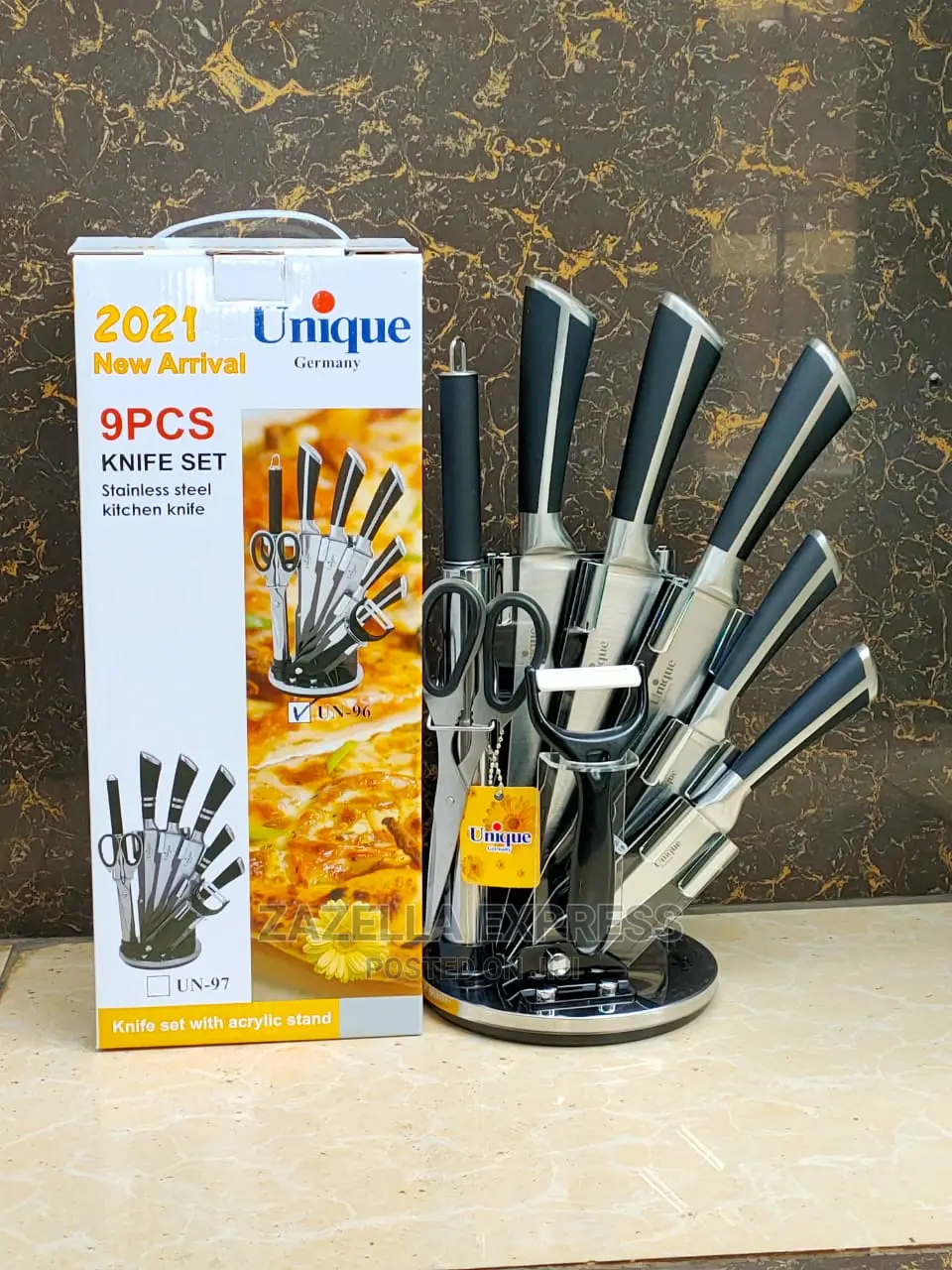 UNIQUE Knife Set of 9pcs High Quality German Strong Made