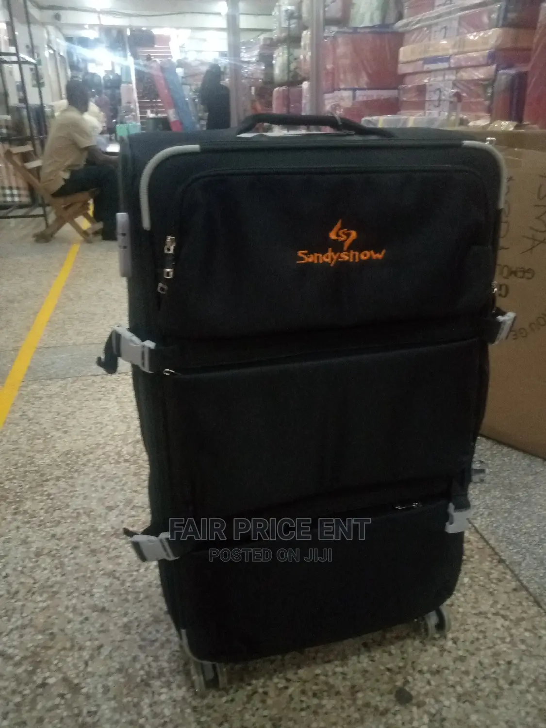 Sandysnow Original Vip Cloth Suitcase.Extra Large( Black)