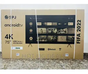 SPJ Android 75 Inches Smart Slim TV - Black