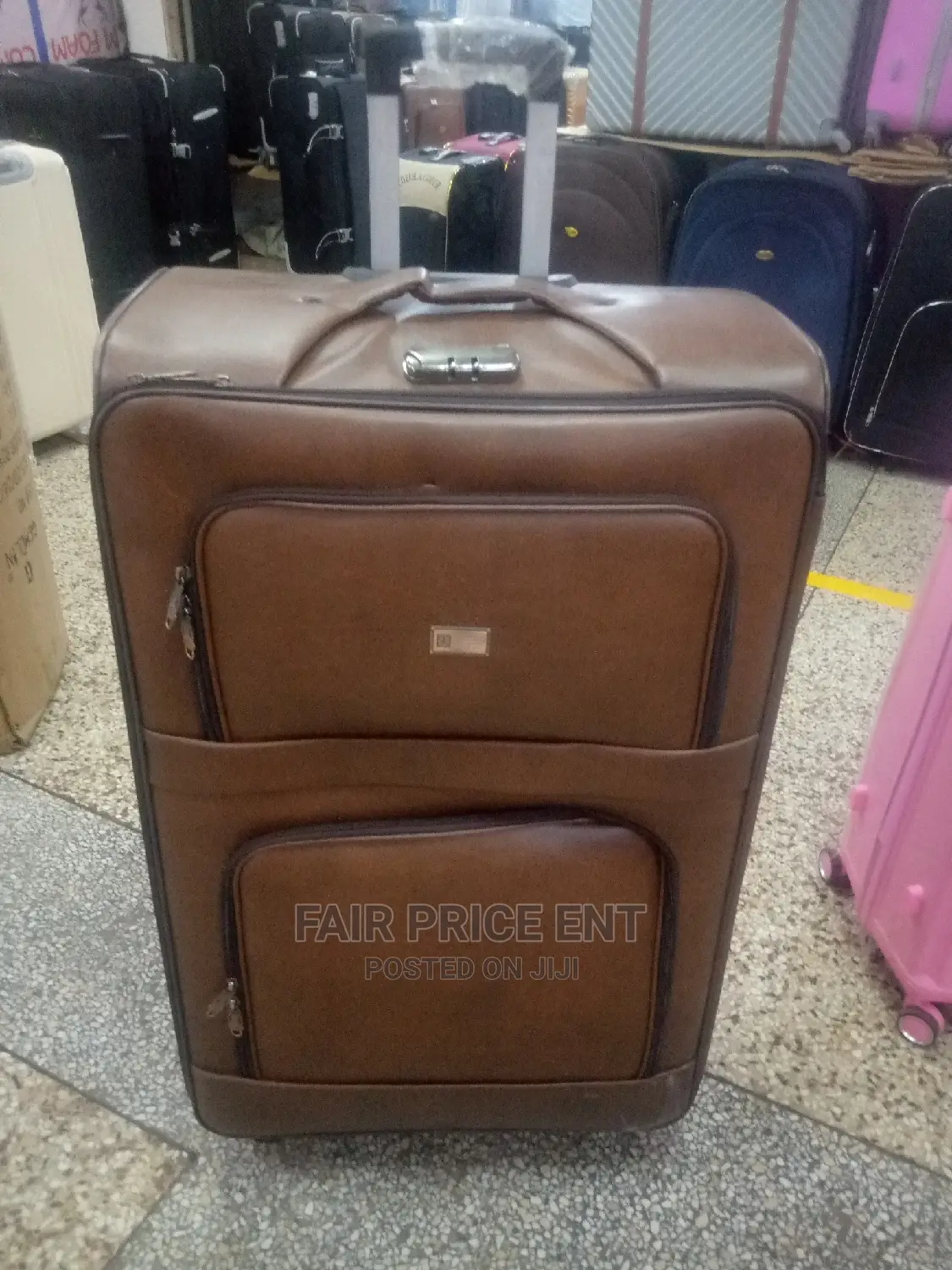 Original Leather Suitcases.Large.( Brown)