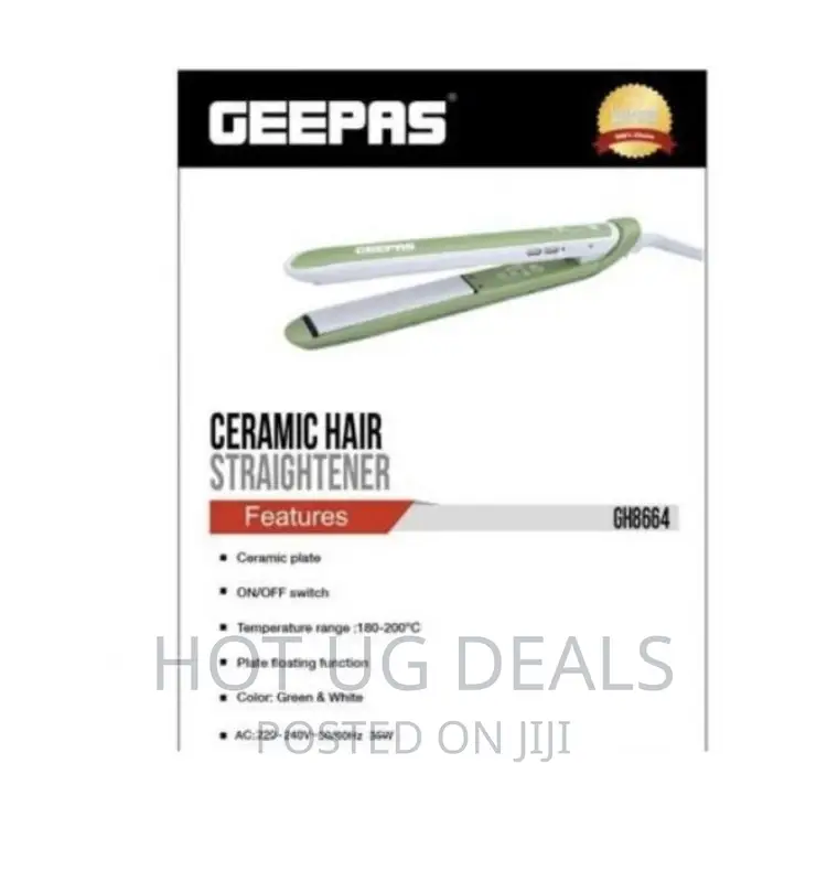 Ceramic Geepas Straight Hair Straighteners 35W - Green