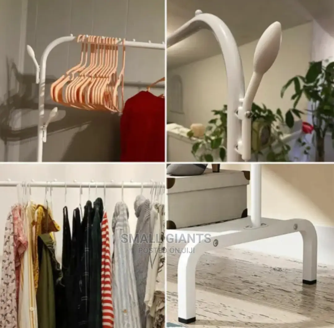 Double Clothes Rail Hanging Rack Garment Display Stand