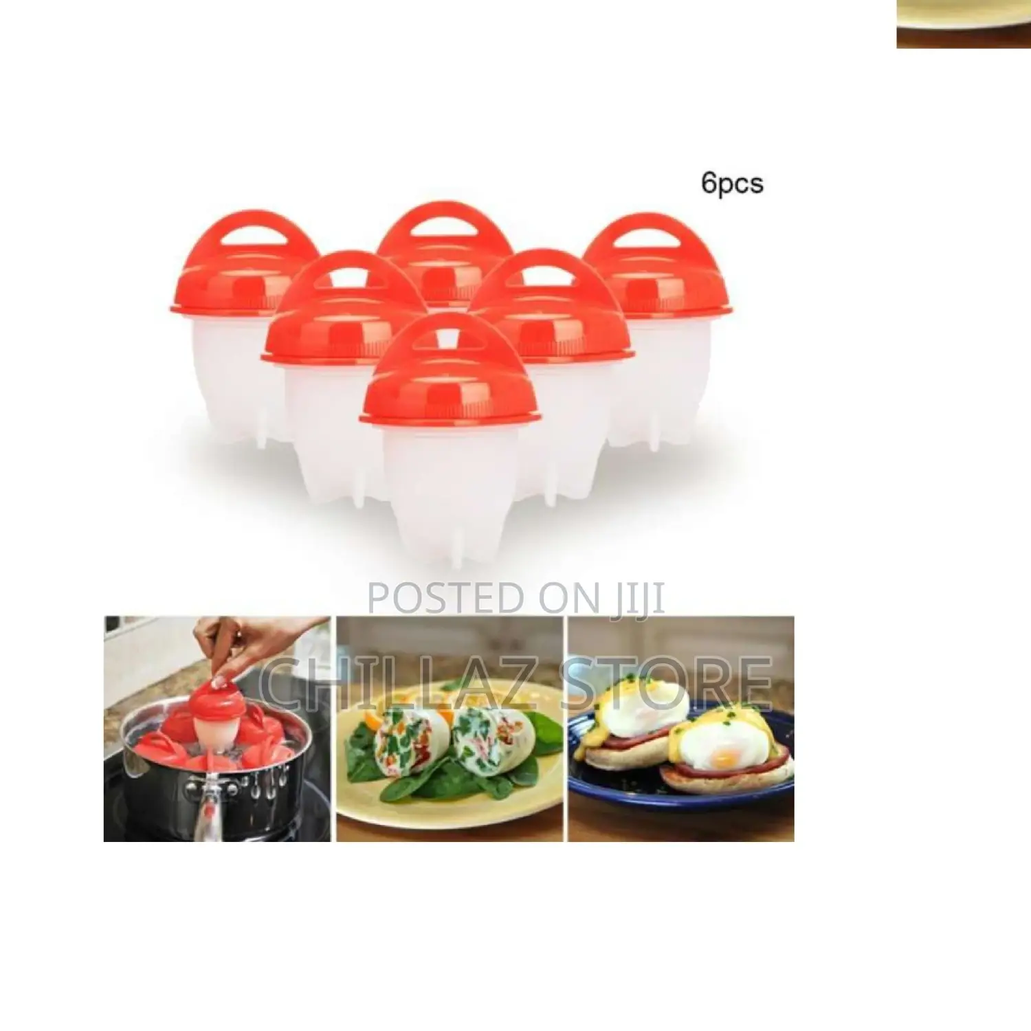 6pcs Silicone Egg Boiler.