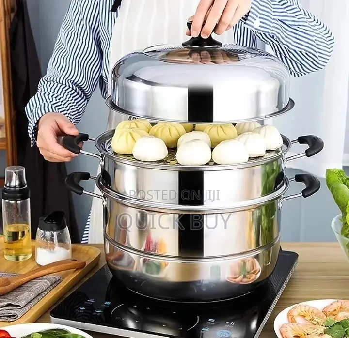 Modern Exquisite 3 Layer Stainless Steel Food Steamer