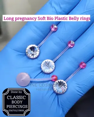 Bellybutton Ring Bio Flex Pregnancy Navel Plastic Belly Ring