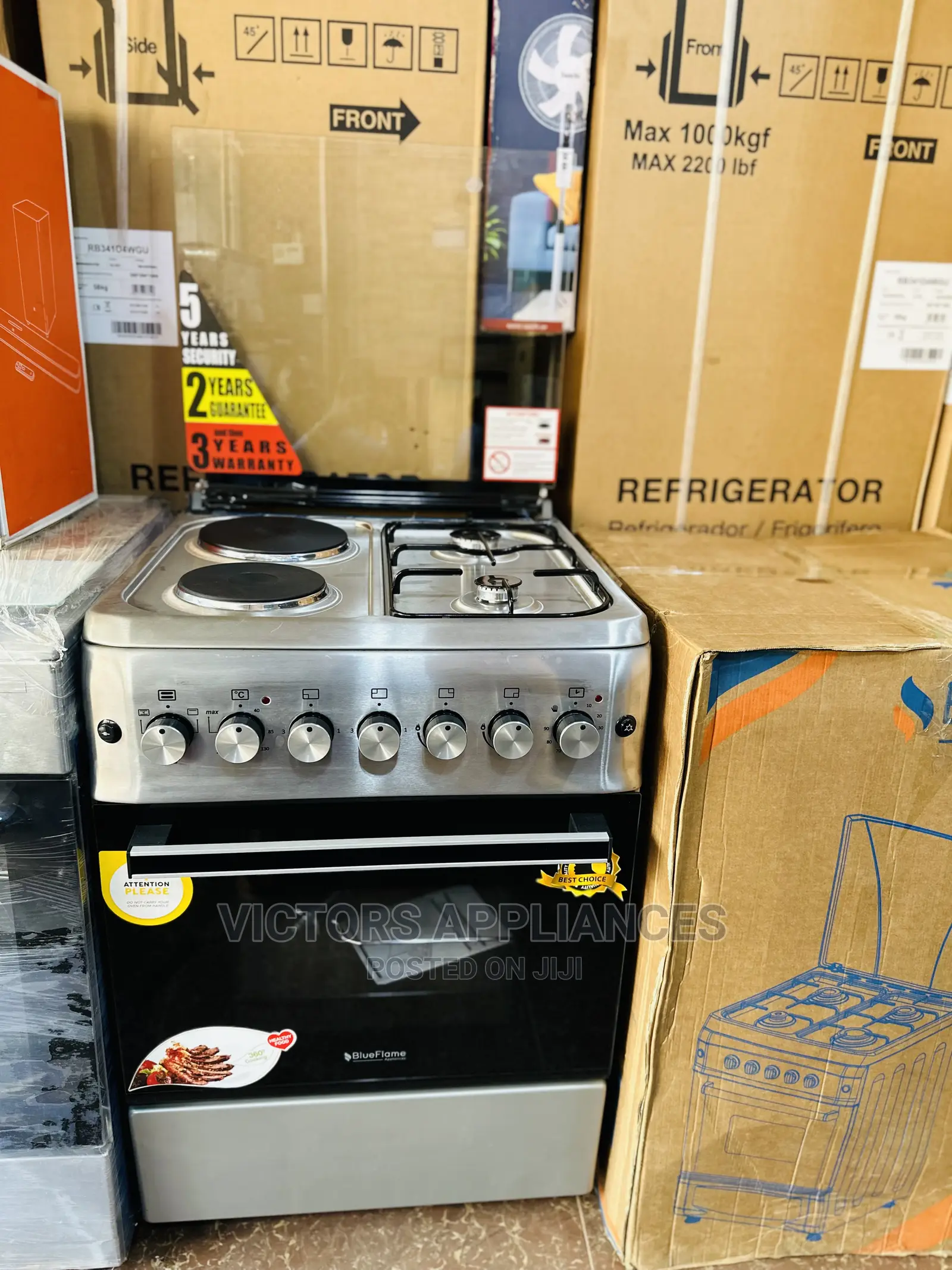 2gas 2ELECTRIC 60x60cm Blueflame Cooker