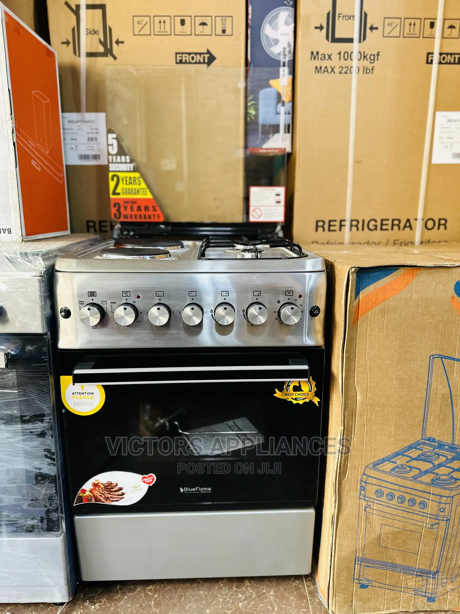2gas 2ELECTRIC 60x60cm Blueflame Cooker