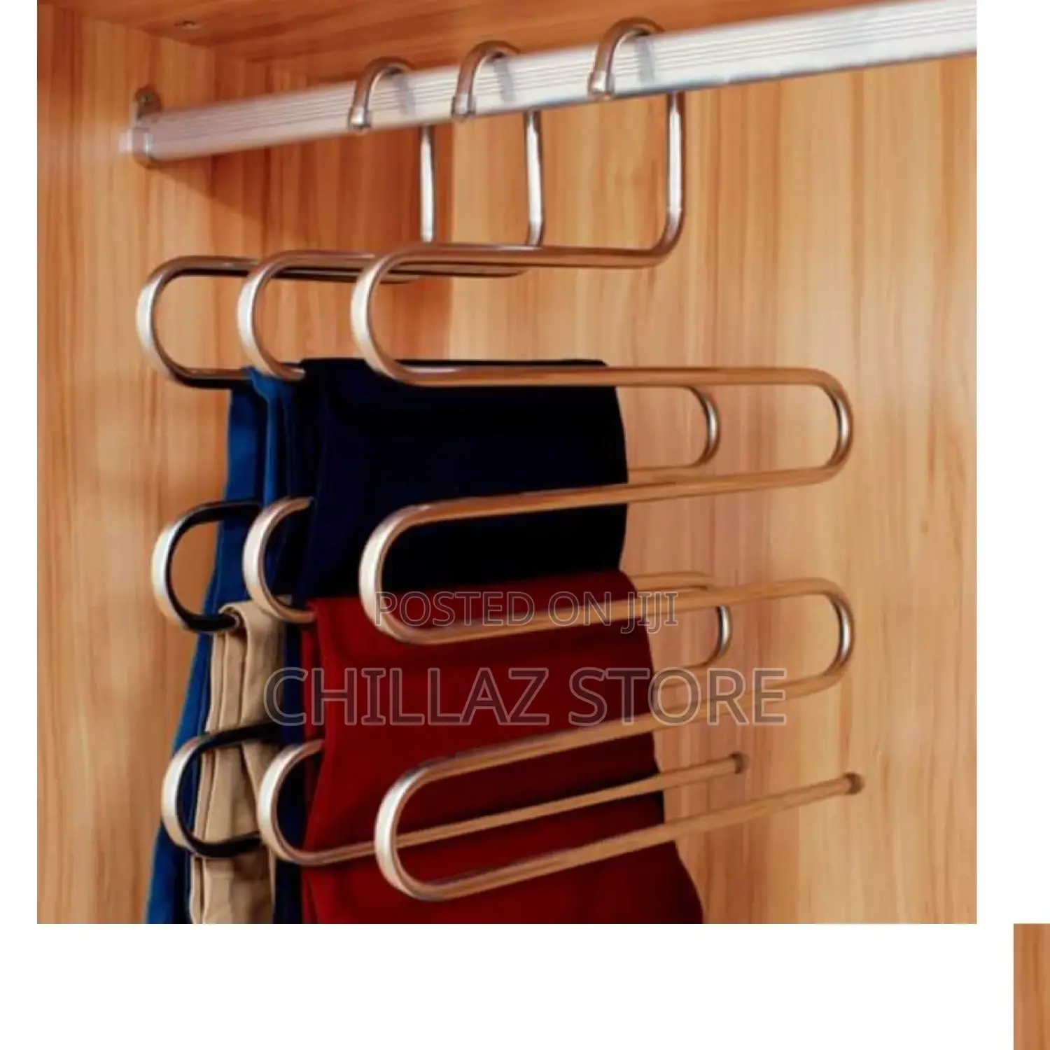 1pc Stainless Steel Pant Hanger.