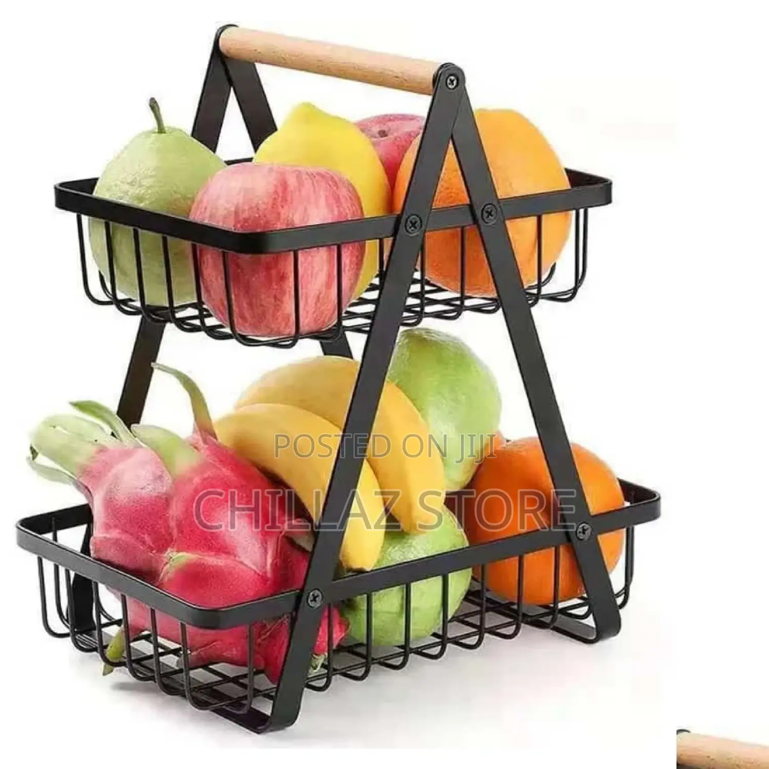 2tier Modern Metal Fruit Basket .