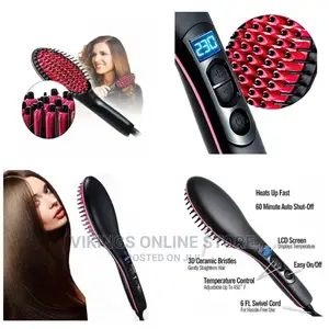 3 Ln1 Electric Fast Ceramic Styling Hair Straightener Brush